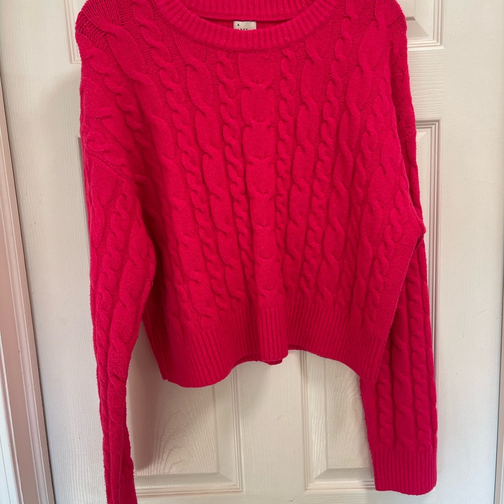 Cozy pink Cable Knit Sweater